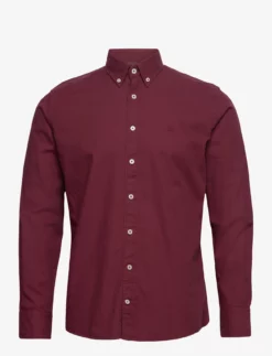 Hackett London GARMENT DYED OXFORD - ZINFANDEL