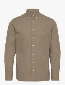 Hackett London GARMENT DYED OXFORD - OLIVE