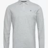 Hackett London SLIM FIT LOGO LS - LIGHT GREY MARL