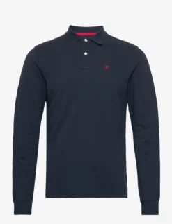 Hackett London SLIM FIT LOGO LS - NAVY