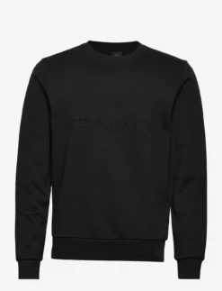 Forside 23 Hackett London AMR EMBOSSED CREW - BLACK