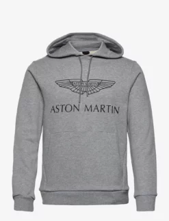Hackett London AMR LOGO HOODY - GREY MARL
