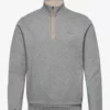 Hackett London PIQUE HZ SWEAT - LIGHT GREY MARL -Hackett London Butik hachm581119 clightgreymarl