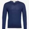 Hackett London SR CASHMERE SILK V NK - NAVY -Hackett London Butik hachm702496 cnavy