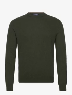 Hackett London MERINO CASH MIX CREW - IVY